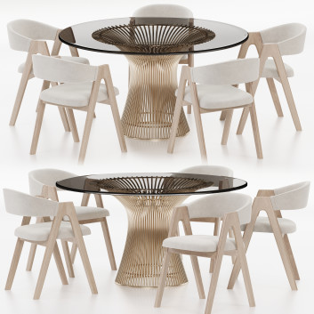 Стіл та стільці Knoll Dining Set 08
