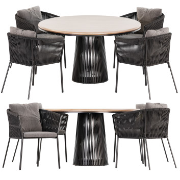 Stół i krzesła Solpuri Dining Set 16