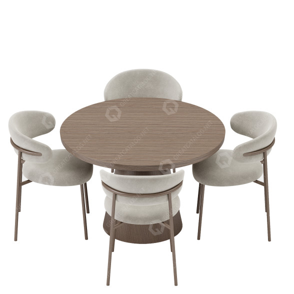 Stół i krzesła Dining Set 01 model 3D
