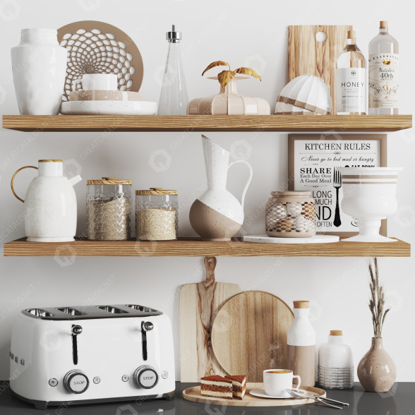 Декор Smeg Kitchen Accessories 3D модель