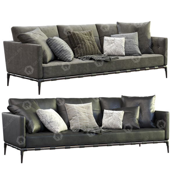 Диван Cassina Prive Gray 3D модель