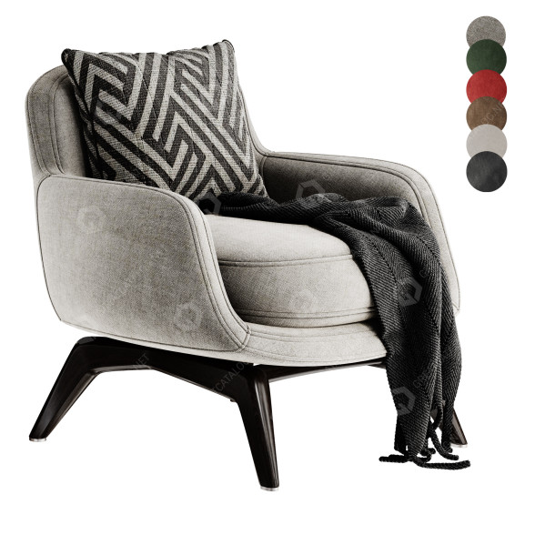 Armchair Minotti Belt 3D model