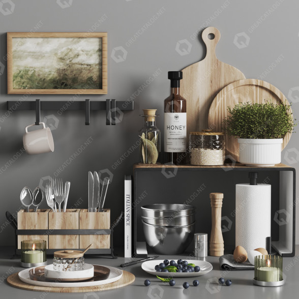 Декор Kitchen Accessories 3D модель