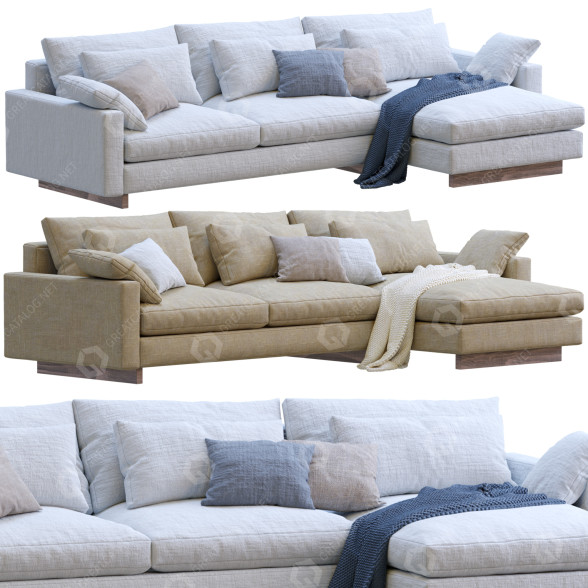 Sofa West Elm Harmony model 3D