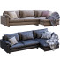 Sofa West Elm Harmony Leather and Fabric - ED-MONTE