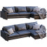 Sofa West Elm Harmony Black Leather - ED-MONTE