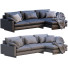 Sofa West Elm Harmony Black Leather - ED-MONTE