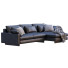 Sofa West Elm Harmony Black Leather - ED-MONTE