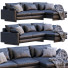 Sofa West Elm Harmony Black Leather - ED-MONTE