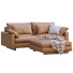 Sofa and Pouf West Elm Harmony Bright Brown Leather - ED-MONTE