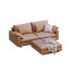 Sofa and Pouf West Elm Harmony Bright Brown Leather - ED-MONTE