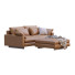 Sofa and Pouf West Elm Harmony Bright Brown Leather - ED-MONTE