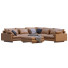 Sofa and Pouf West Elm Harmony Bright Brown Leather - ED-MONTE