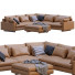 Sofa and Pouf West Elm Harmony Bright Brown Leather - ED-MONTE
