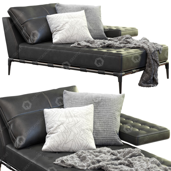 Шезлонги Cassina Prive Black 3D модель