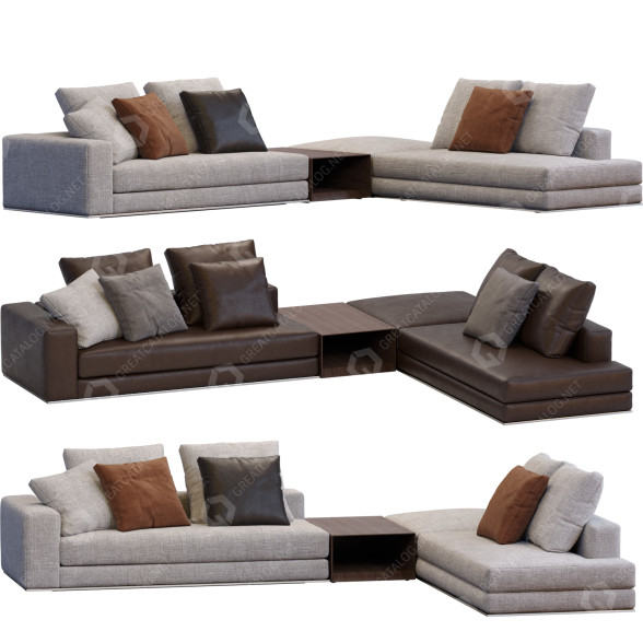 Диван Minotti Hamilton 3D модель