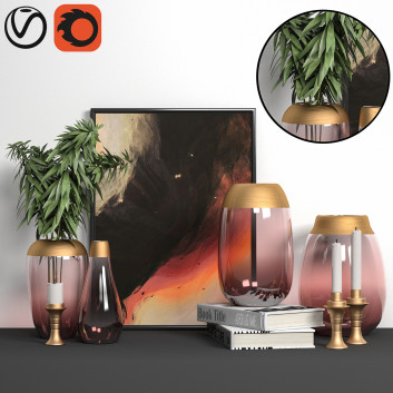 Декор Glass Vase Set 02