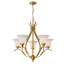 Lámpara de araña Kichler Lighting Dover with Etched Glass - ysadiyev9622