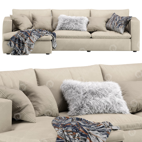 Sofa Coco Republic Hadley Modular model 3D