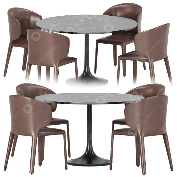 Mesa y sillas Dining Set 26 Modelo 3D