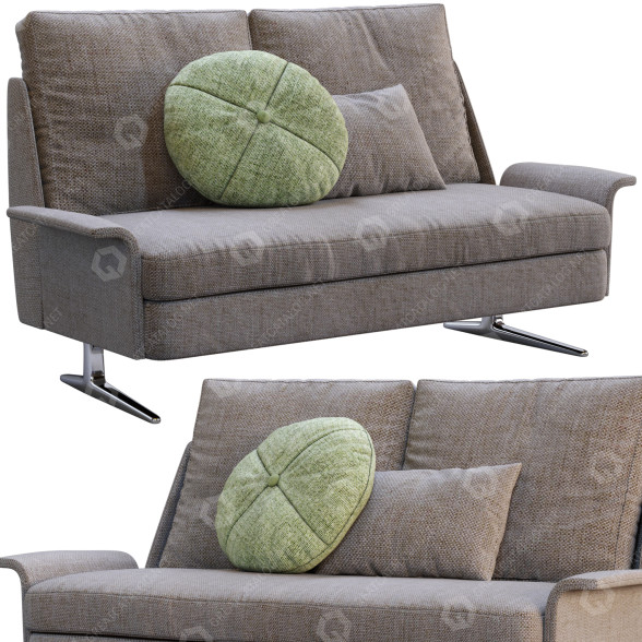 Sofá Minotti Spencer Beige Modelo 3D