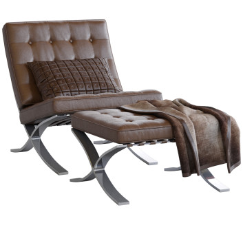 Крісло та пуф Knoll Barcelona