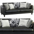 Canapé IKEA Black Leather Karlstad - ED-MONTE