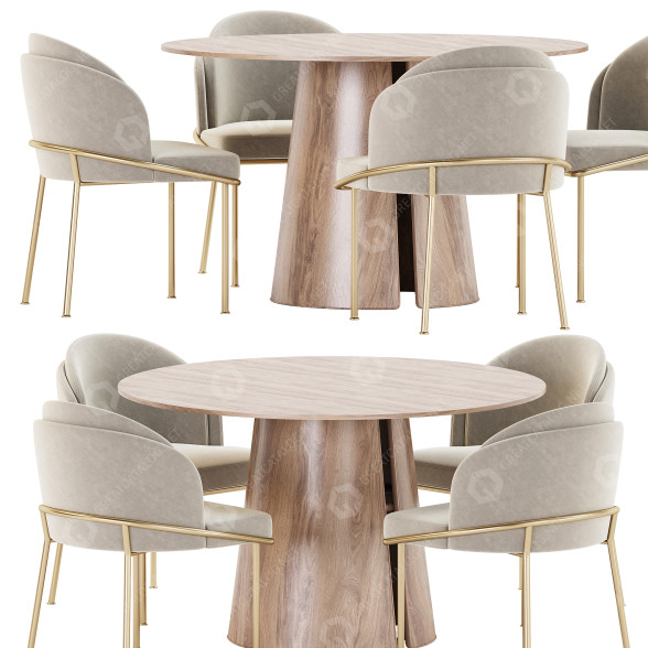 Stół i krzesła Teulat Cep and Angelo Set 17 model 3D