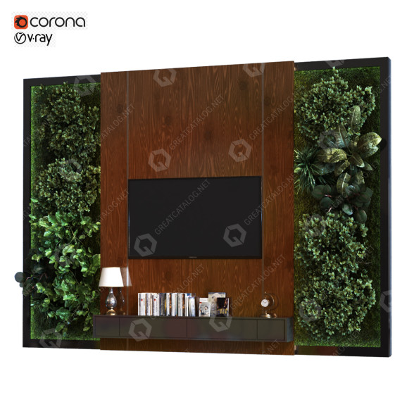 ТВ стенка Set 020 3D модель
