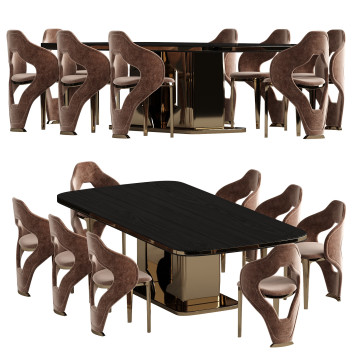 Стіл та стільці Elve Luxury Botega Dinnig Room Set