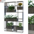 Rack and Flowerpots Plant in Box Set 057 - unisjamavari