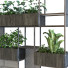 Rack and Flowerpots Plant in Box Set 057 - unisjamavari