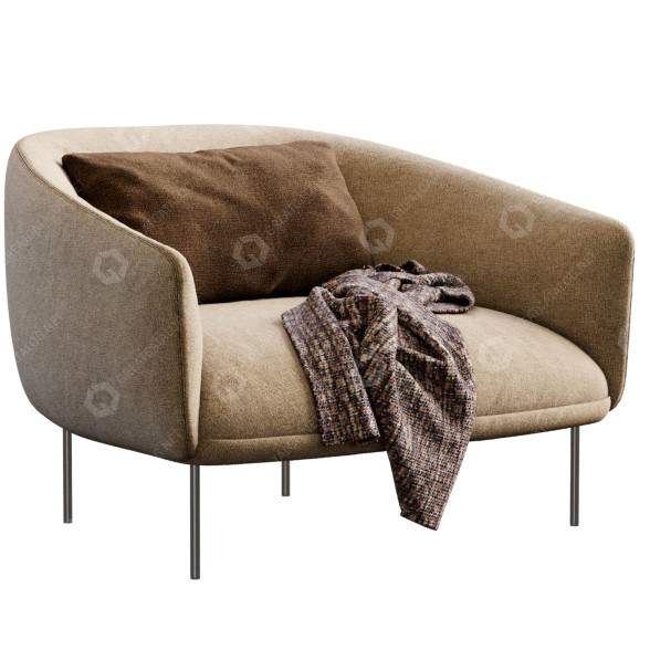Armchair Tacchini Roma 3D model