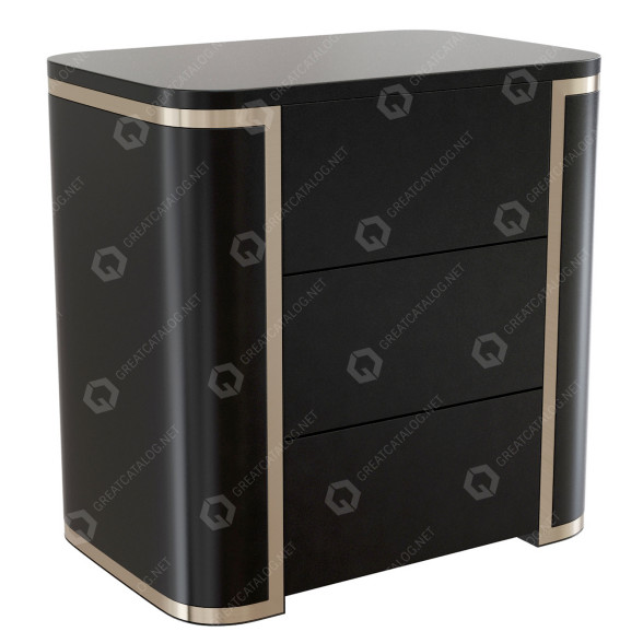 Тумбочка Fendi Casa Mercury Bedside 3D модель