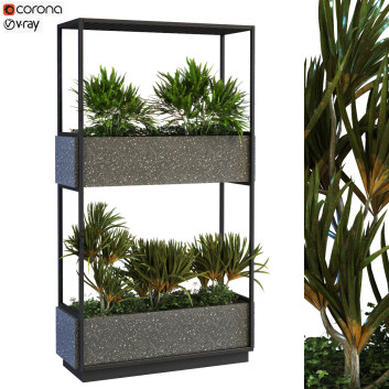 Doniczki  Plant in Box Set 065 Model 3D