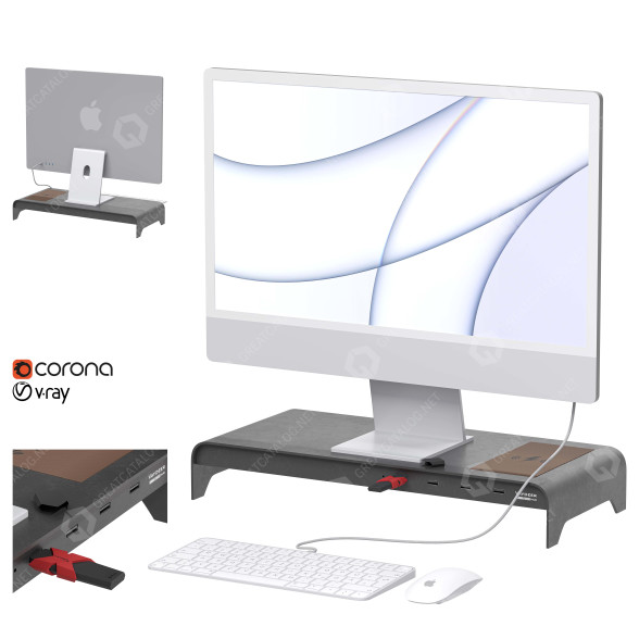 Computer Apple iMac 2021 3D model