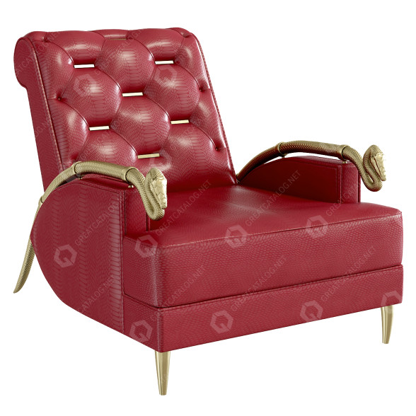 Fauteuil Palazzo Collezioni Roberto Cavalli Snake modèle 3D