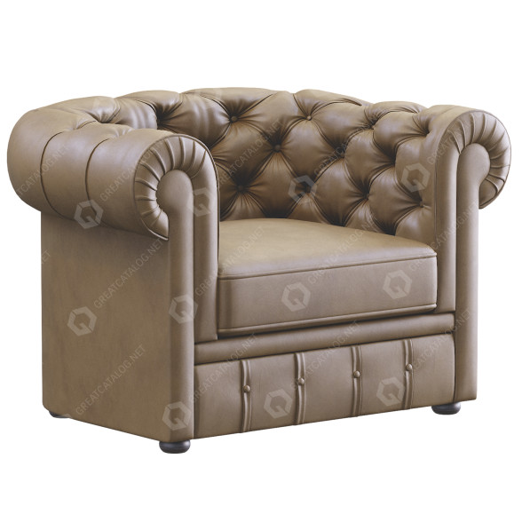 Fotel Modern Leather model 3D