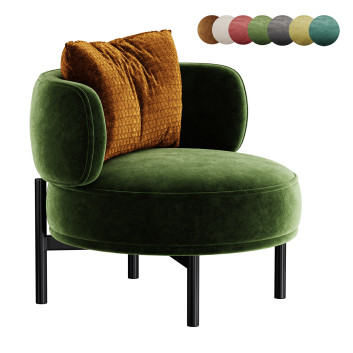 Armchair  Gallotti&Radice Akiko Lounge 3D model