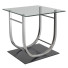 Table basse Coaster U Shaped Glass Top End in Chrome - behruzelmurodov6655