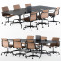 Workspace Meeting Table with Office Chair - Interior Models