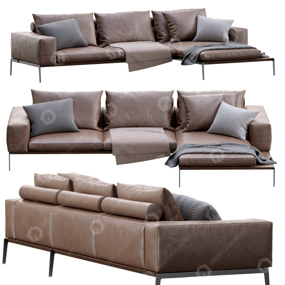 Sofa Flexform Lifesteel model 3D