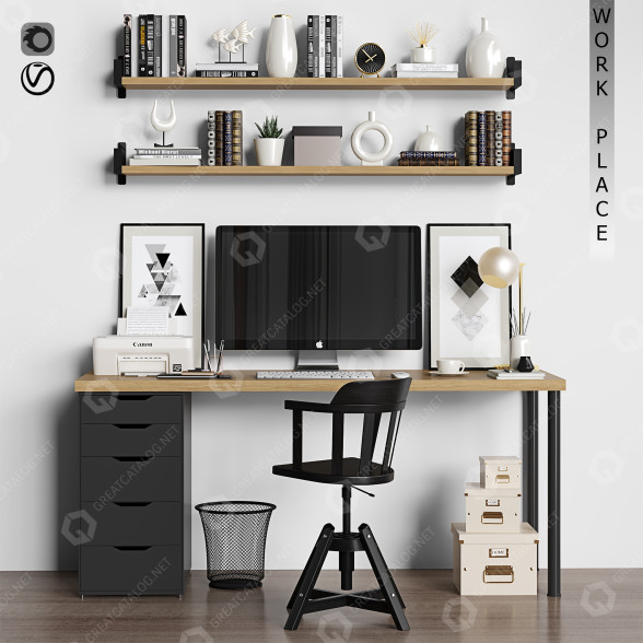 Espacio de trabajo Set 06 Modelo 3D