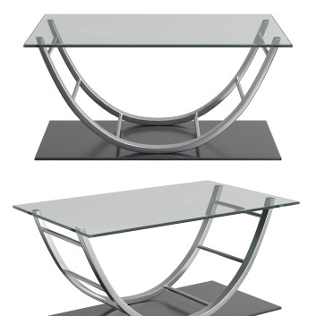 Журнальный столик Coaster U Shaped Glass Top End in Chrome 03