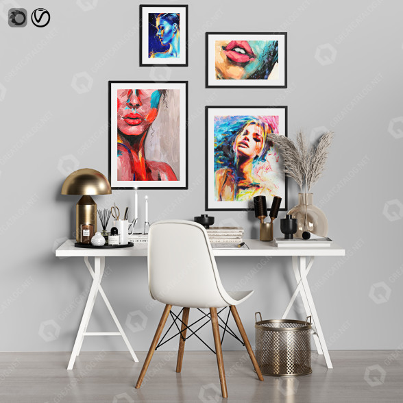 Espace de travail Work Place Set 11 modèle 3D