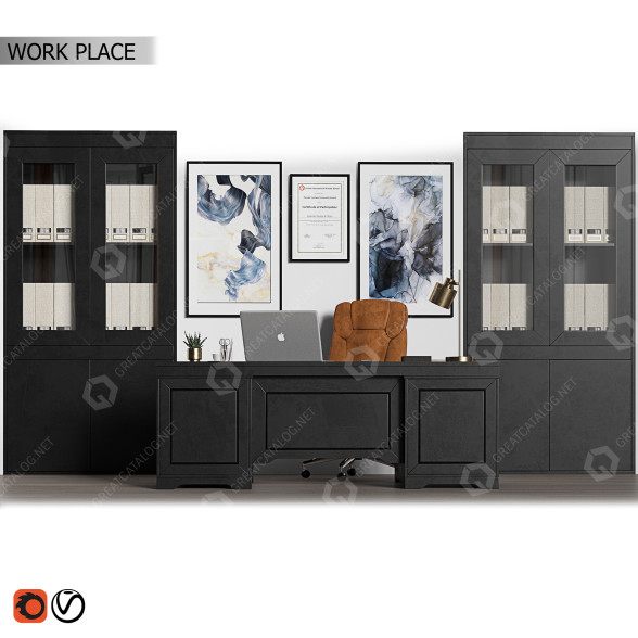 Espace de travail Work Place 13 modèle 3D