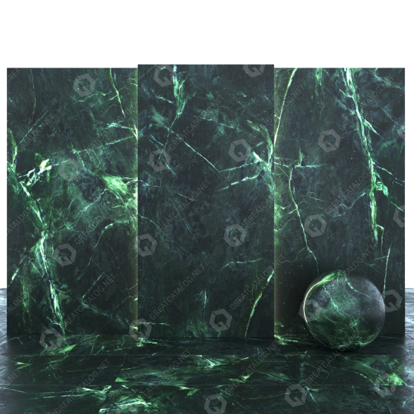 Плитка Dark Green Marble 01 3D модель