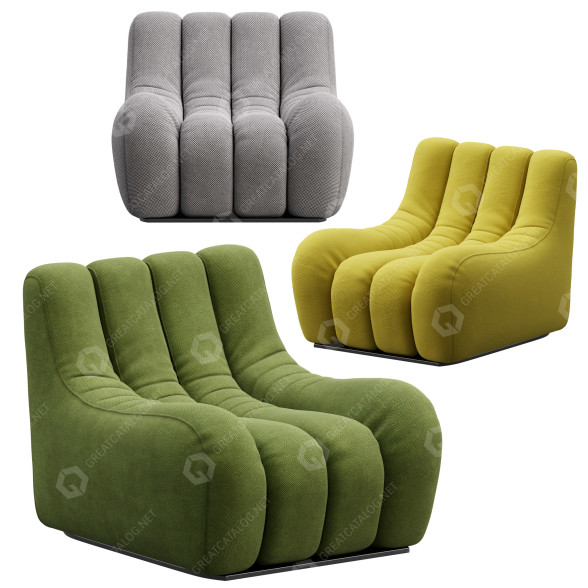 Armchair Nobonobo Wadi 3D model