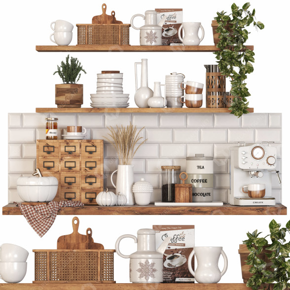 Dekor Kitchen Accessories Set 01 3D-Modell