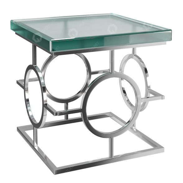Table basse Katie Square Mirrored End modèle 3D